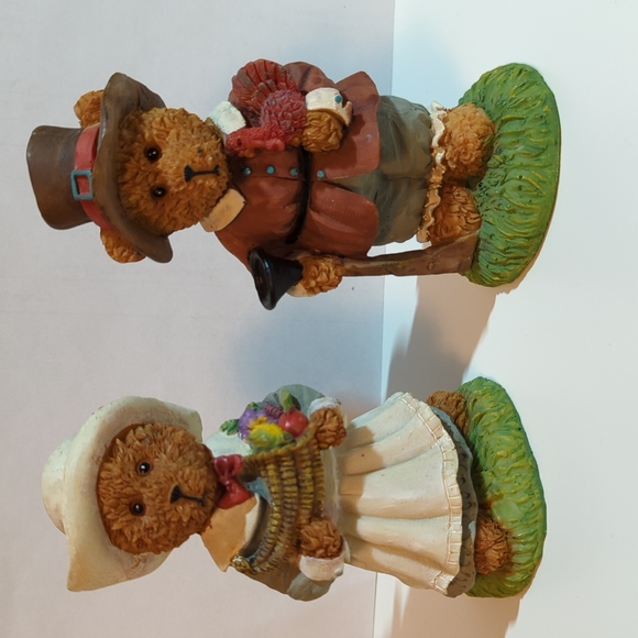 5" Autumn Harvest Thanksgiving Bears K's Collection - Picture 1 of 5